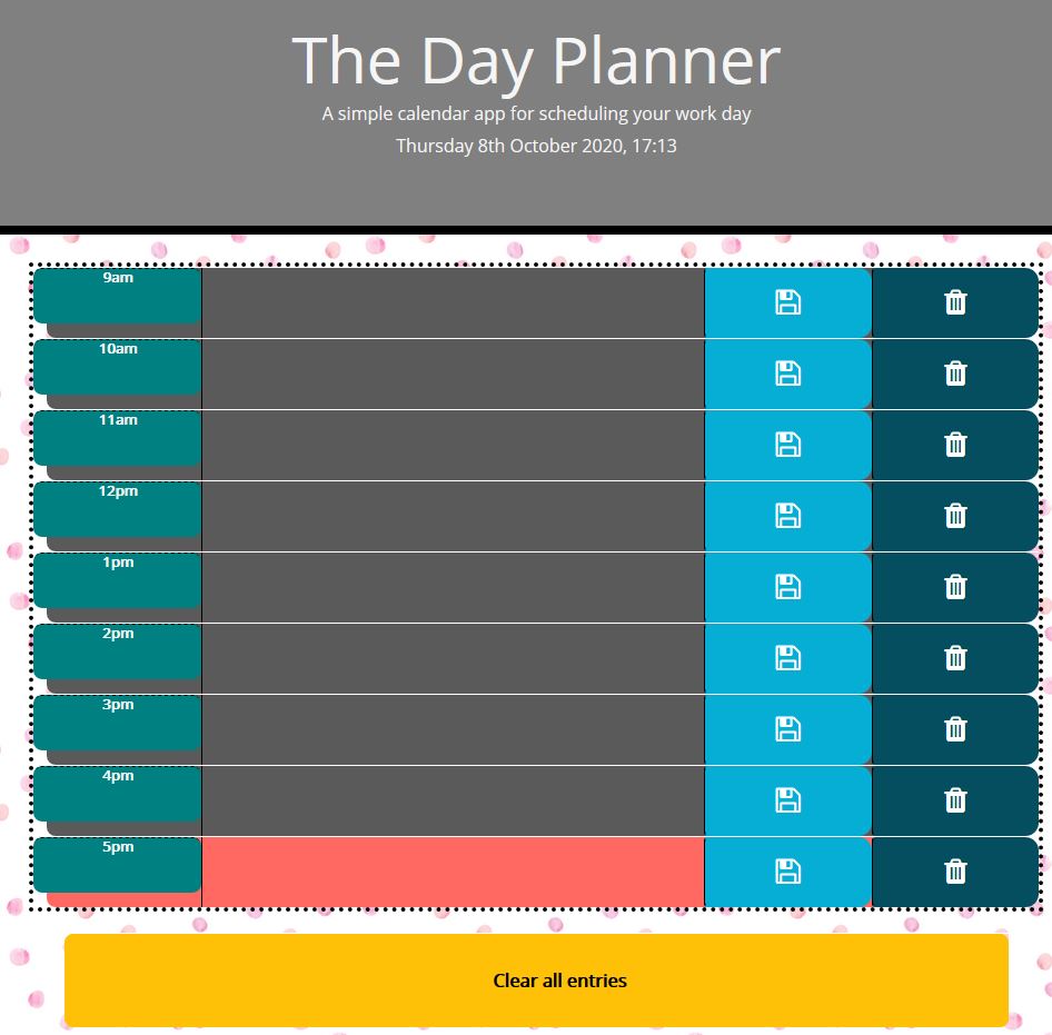 Day planning application