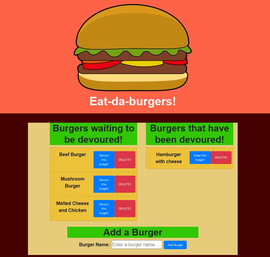 Heroku hosted burger app