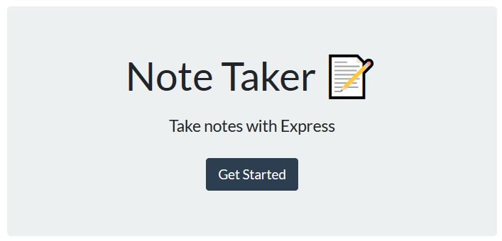 Heroku hosted note taker app